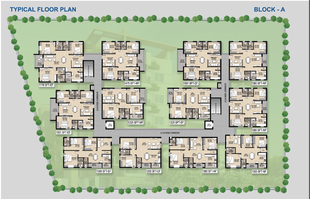 block a floor plan